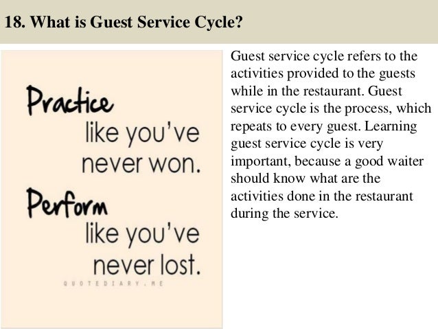 interview questions for restaurant servers