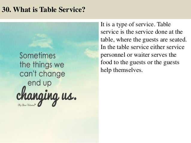 interview questions for restaurant servers