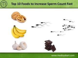 www.medisyskart.com
Top 10 Foods to Increase Sperm Count Fast
 