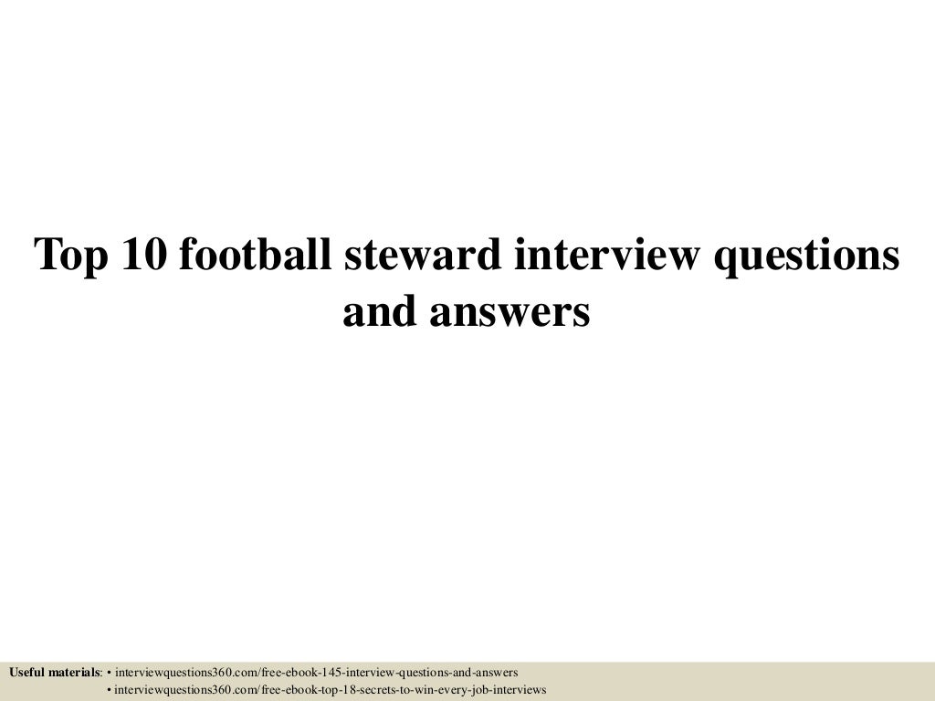 Top 10 football steward interview questions and answers