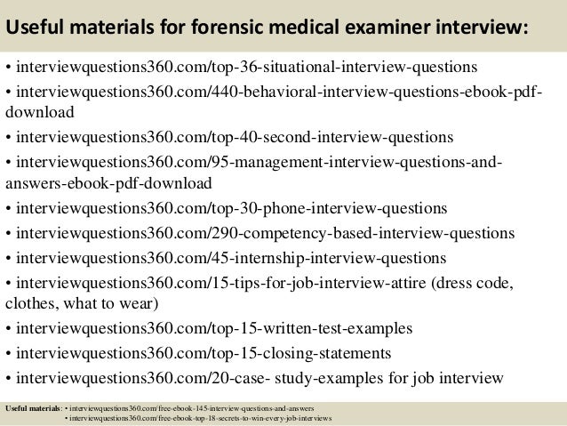Top 10 forensic medical examiner interview questions and answers Top 10 forensic medical examiner interview questions and answers