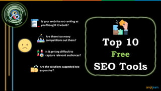 Is your website not ranking as
you thought it would?
Are there too many
competitions out there?
Is it getting difficult to
capture relevant audiences?
Are the solutions suggested too
expensive?
 