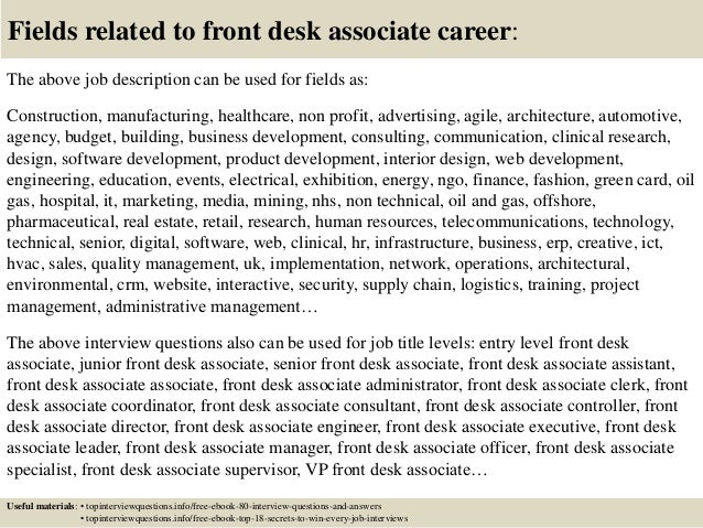 Top 10 Front Desk Associate Interview Questions And Answers