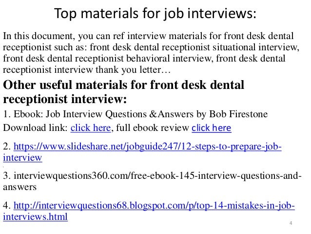 Top 36 Front Desk Dental Receptionist Interview Questions And Answers