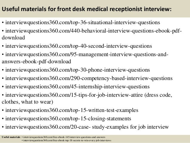 Top 10 Front Desk Medical Receptionist Interview Questions And Answers