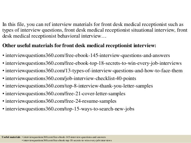 Top 10 Front Desk Medical Receptionist Interview Questions And Answers