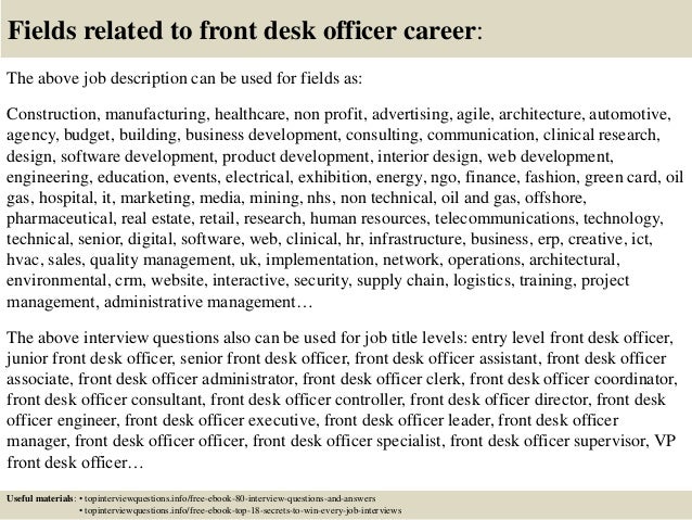 Top 10 Front Desk Officer Interview Questions And Answers