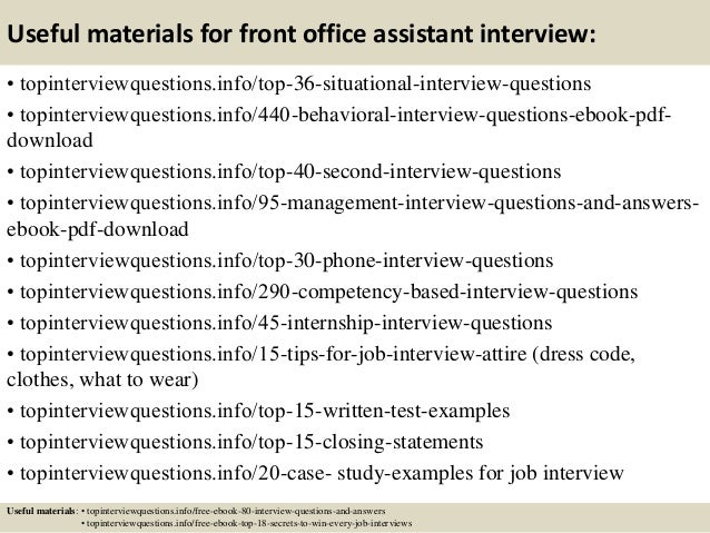 Top 10 Front Office Assistant Interview Questions And Answers