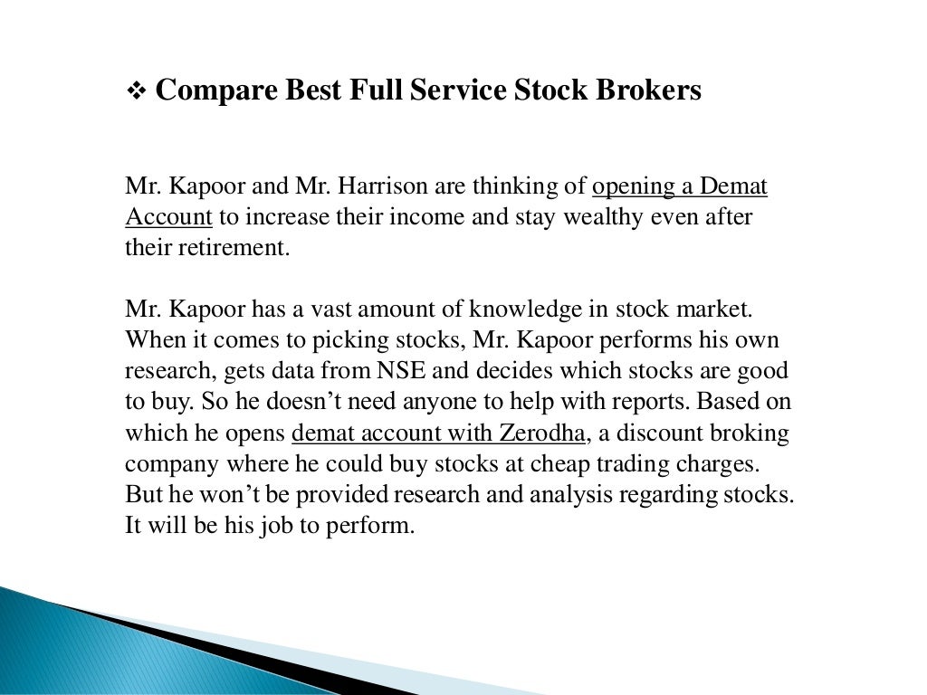 Top 10 full service stock brokers in india 2019