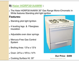 Top 10 Gas Wall Ovens under $1000