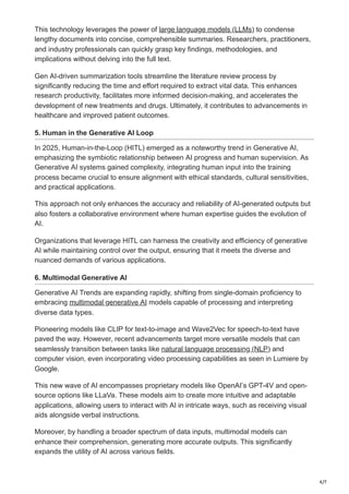 Top 10 Generative AI Trends In 2025 - SoluLab | PDF