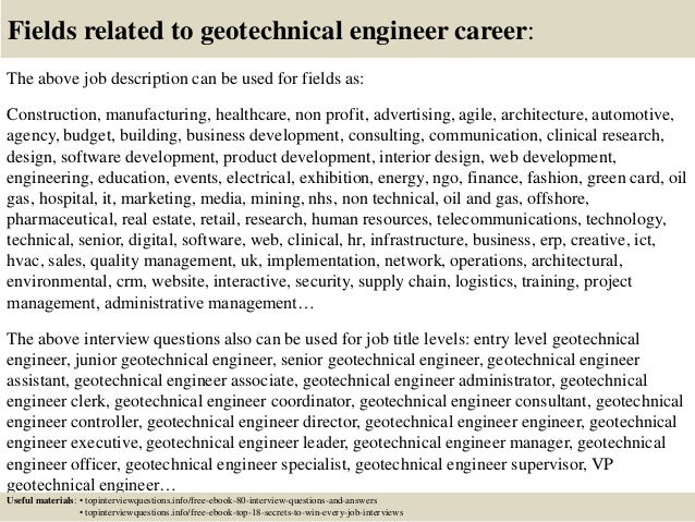 geotechnical engineer cover letter