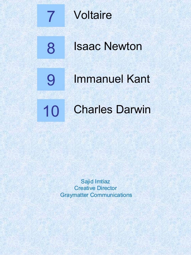 Top 10 greatest thinkers of all time
