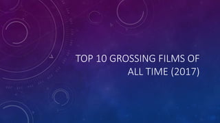 TOP 10 GROSSING FILMS OF
ALL TIME (2017)
 