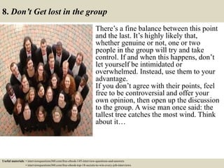 Top 10 group interview questions and answers | PDF