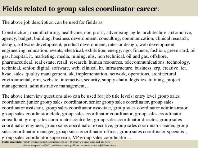 top 10 group sales coordinator interview questions and answers sales coordinator interview questions