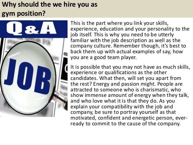 personal trainer interview questions