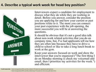 Top 10 head boy interview questions and answers | PPTX