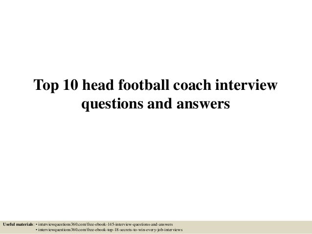Football Interview Questions And Answers – CAJMIL