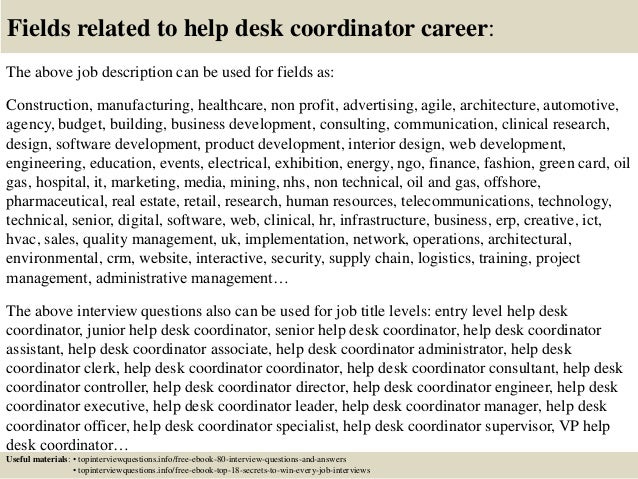 Top 10 Help Desk Coordinator Interview Questions And Answers