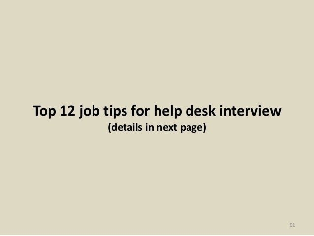 interview questions for help desk
