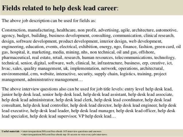 lead interview questions