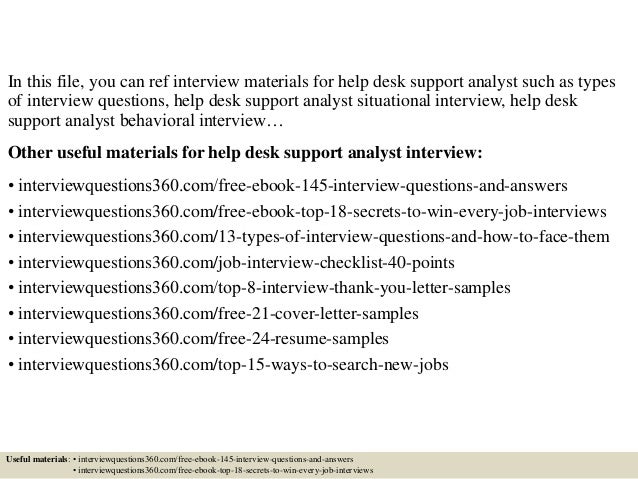 Help Desk Interview Questions And Answers Remar