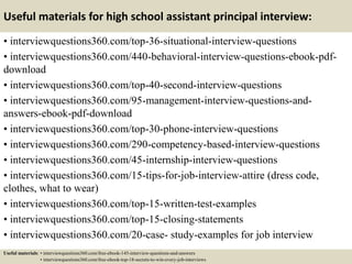 Top 10 high school assistant principal interview questions and answers ...