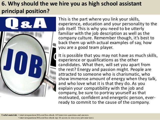 assistant principal interview questions and answers