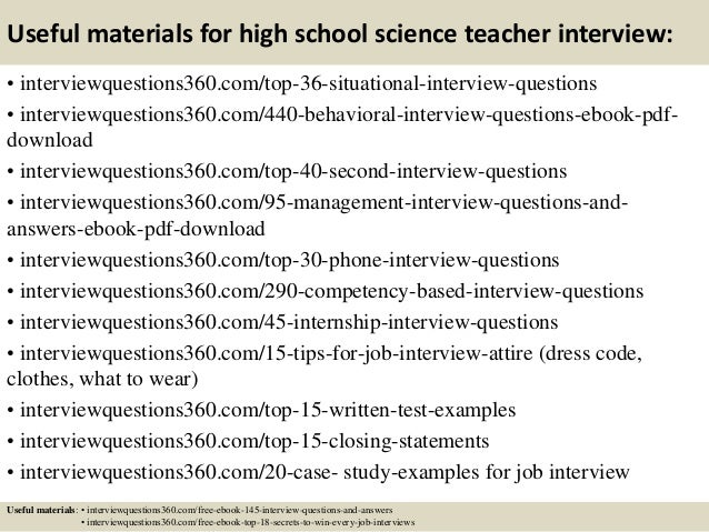 top 10 high school science teacher interview questions and answers teacher job interview questions and answers