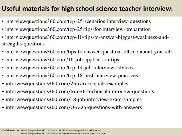 top 10 high school science teacher interview questions and answers teacher job interview questions and answers