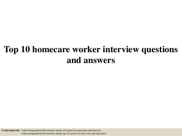 Home Care Worker Job Description
