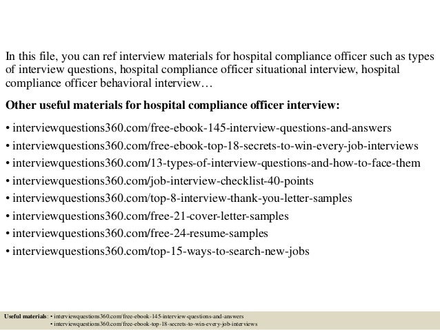 hospital interview questions