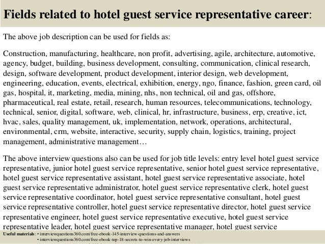 guest service representative