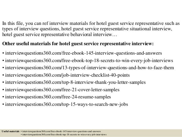 guest service representative