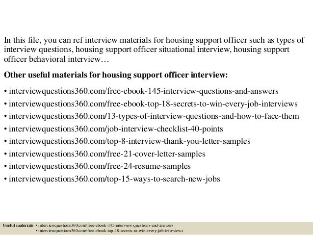 Top 10 housing support officer interview questions and answers
