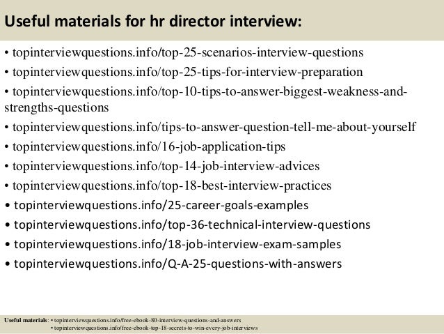hr director interview questions