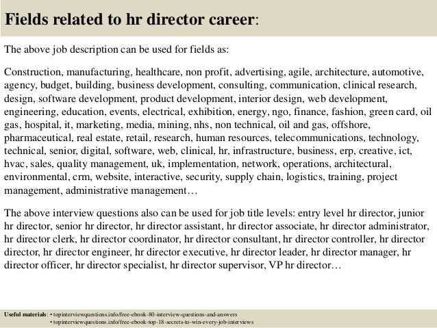 personnel director job description