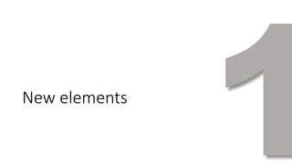 New elements 
 