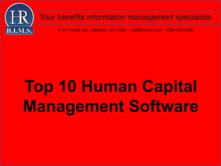Top 10 Human Capital
Management Software

 