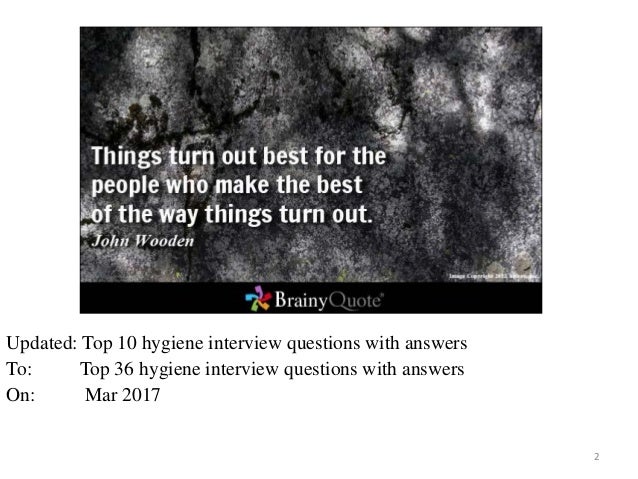 dental hygiene interview questions