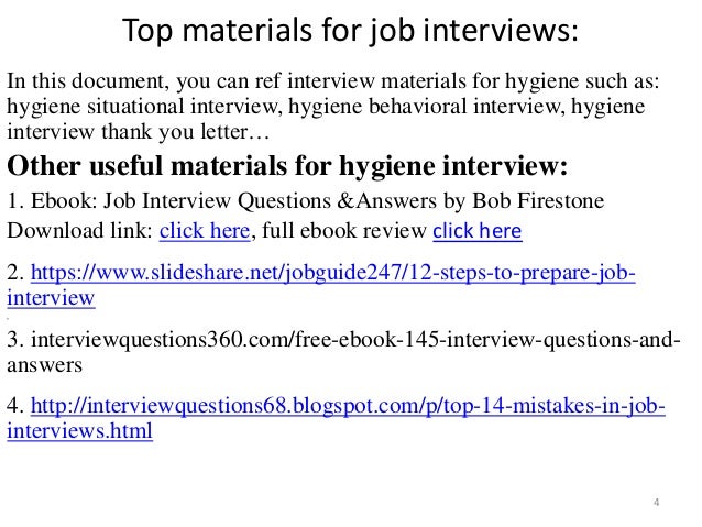 Top 36 Hygiene Interview Questions With Answers Pdf - interview questions roblox