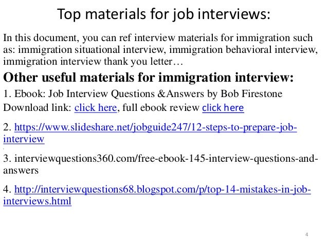 Top 36 immigration interview questions with answers pdf