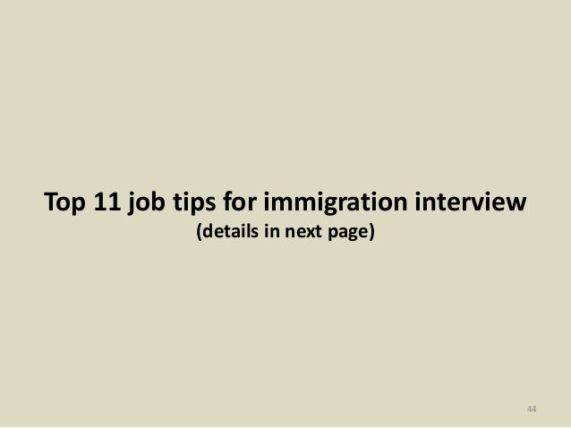 Top 36 immigration interview questions with answers pdf