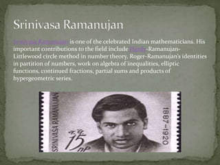 Top 10 indian mathematician | PPTX