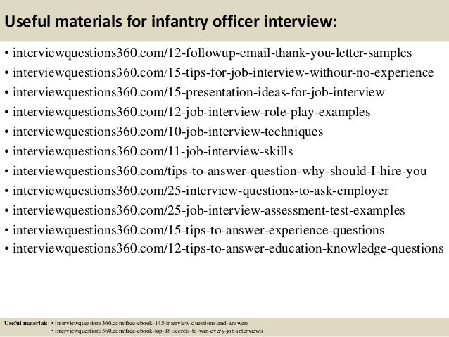 Top 10 infantry officer interview questions and answers