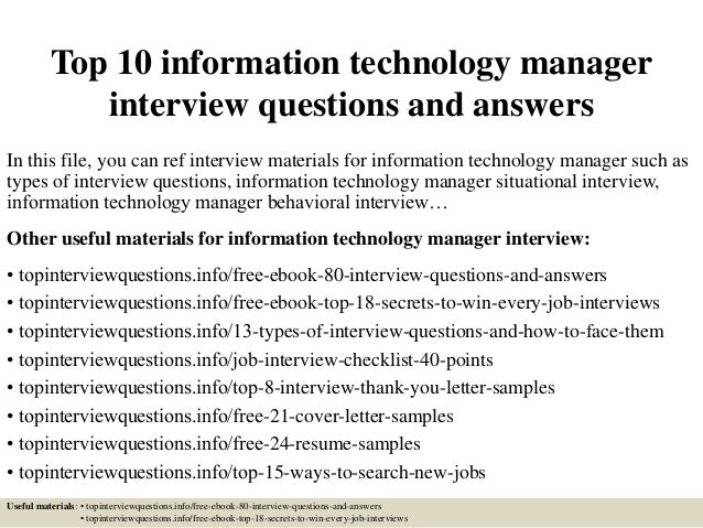 technology manager cover letter