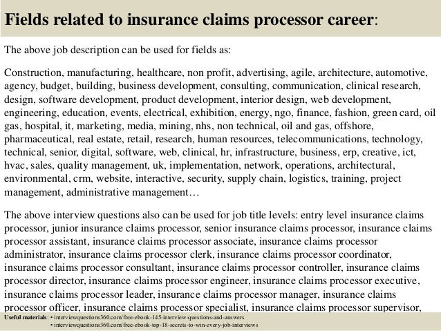 medical claims processor resume
