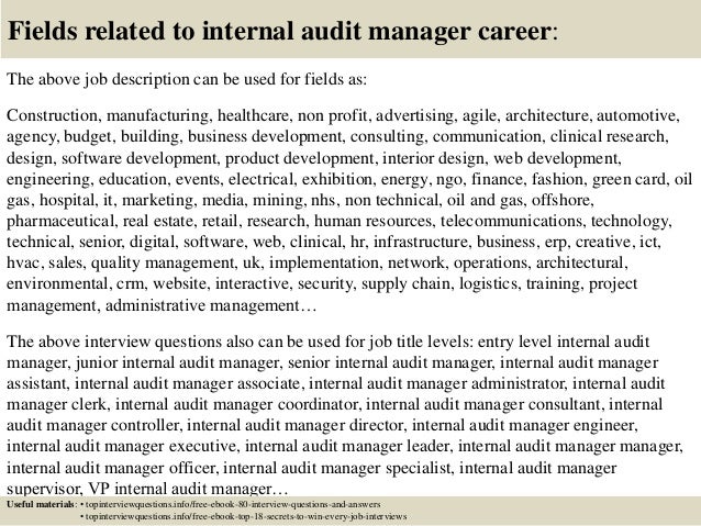 auditor job description resumes