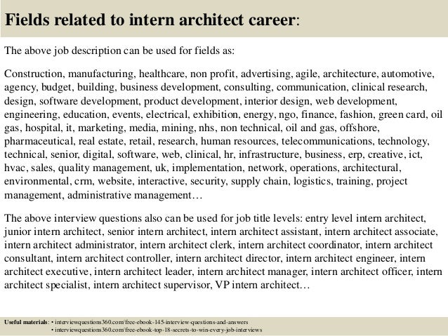 Top 10 intern architect interview questions and answers